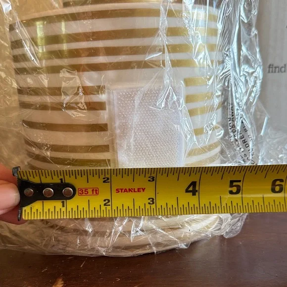 Gold Stripe Happy Everything! Vase and 2 Attachments NIB - Picture 9 of 11